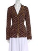 Diane von Furstenberg Printed Long Sleeve Button-Up Top