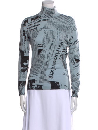 Diane von Furstenberg Merino Wool Printed Sweatshirt