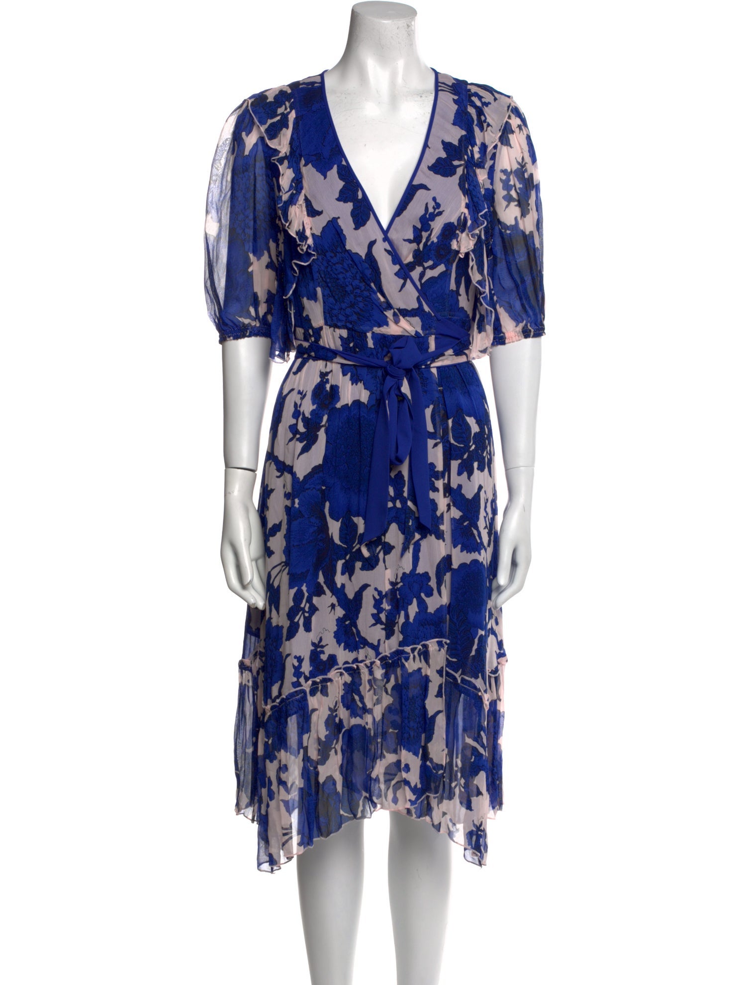 Diane von Furstenberg Floral Print Knee-Length Dress