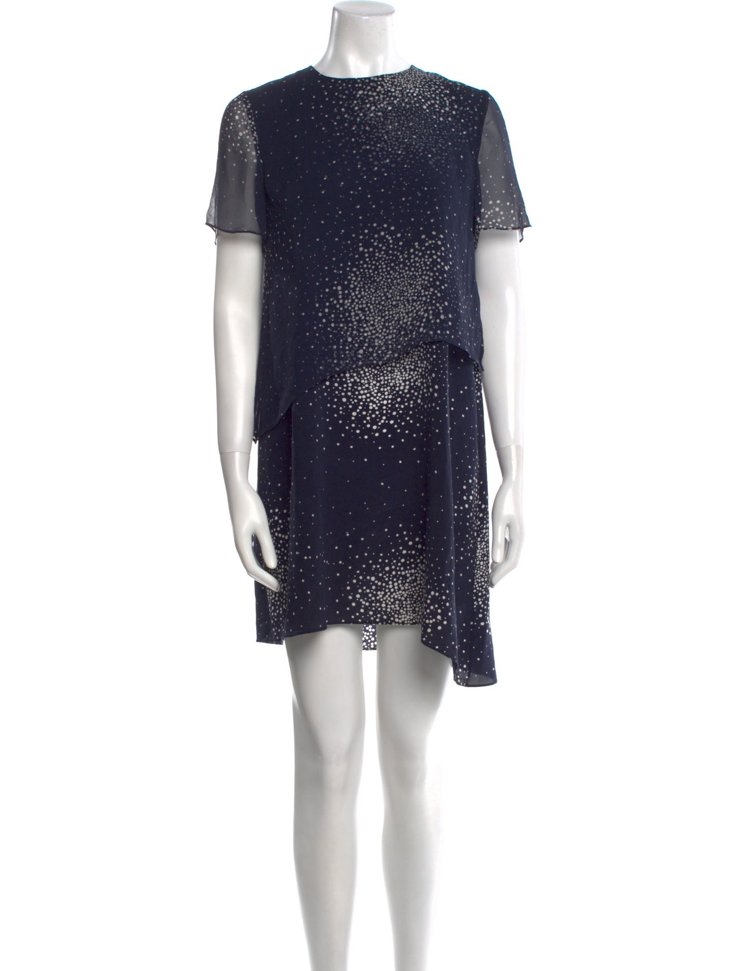 Diane von Furstenberg Polka Dot Print Mini Dress
