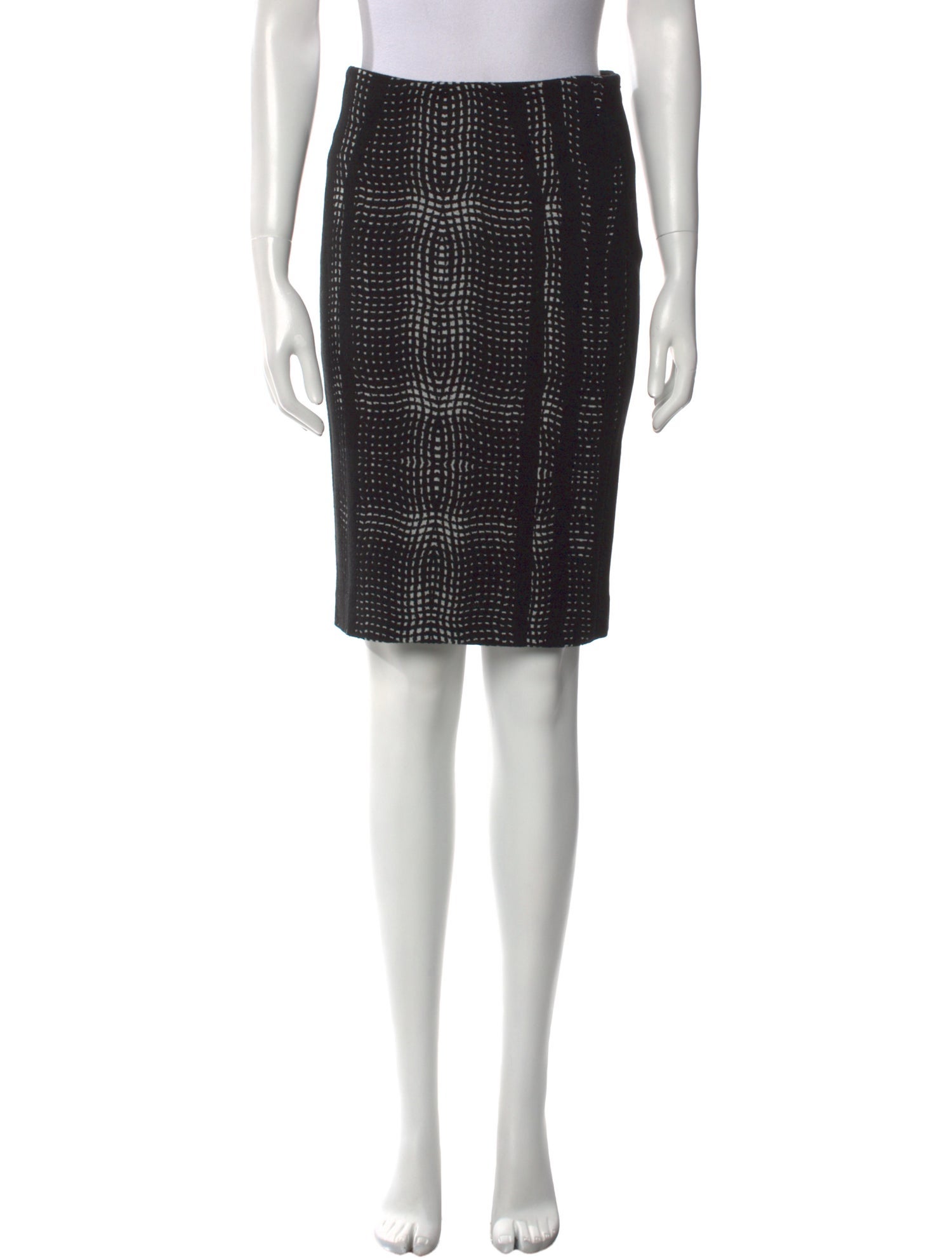 Diane von Furstenberg Plaid Print Knee-Length Skirt