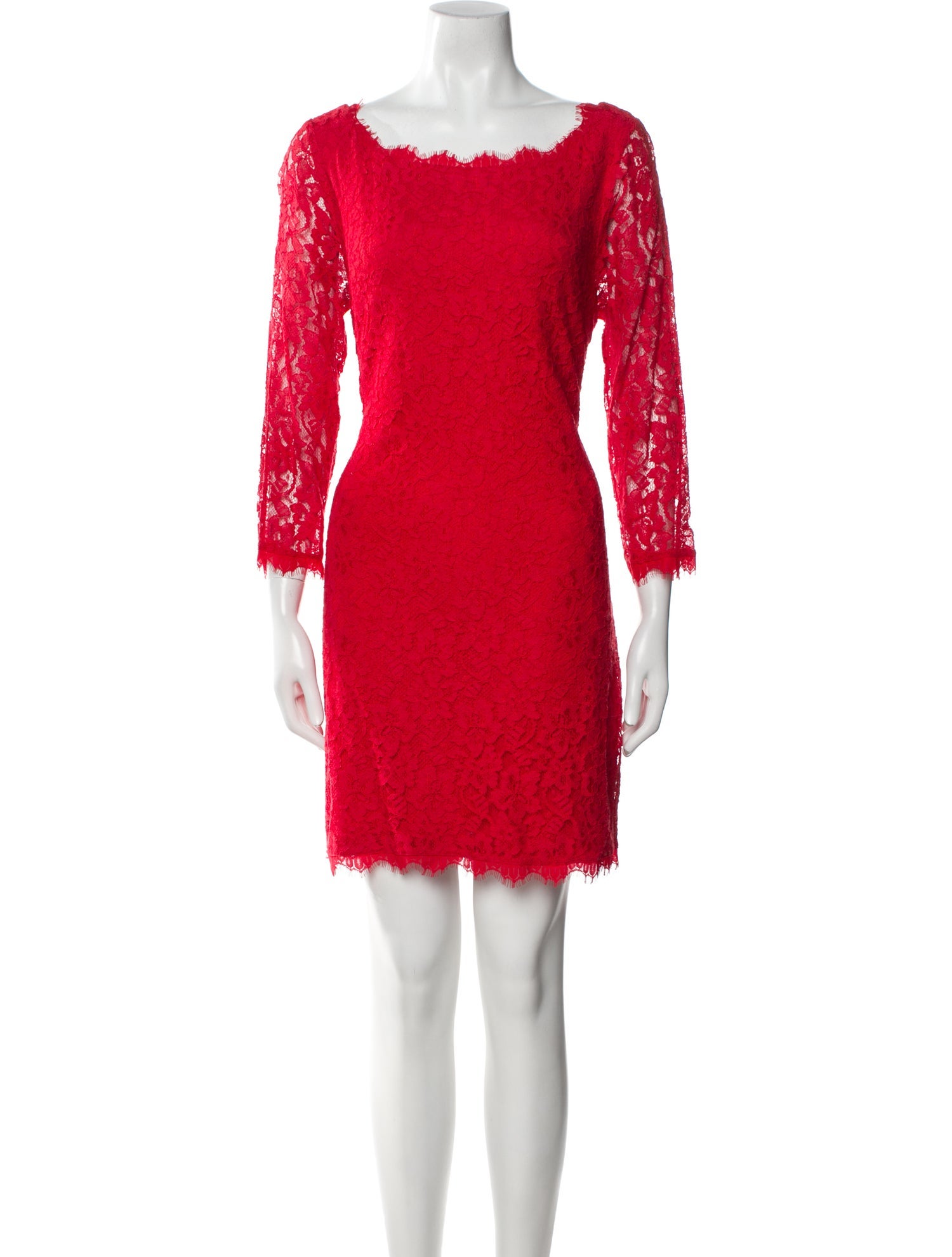 Diane von Furstenberg Bateau Neckline Mini Dress