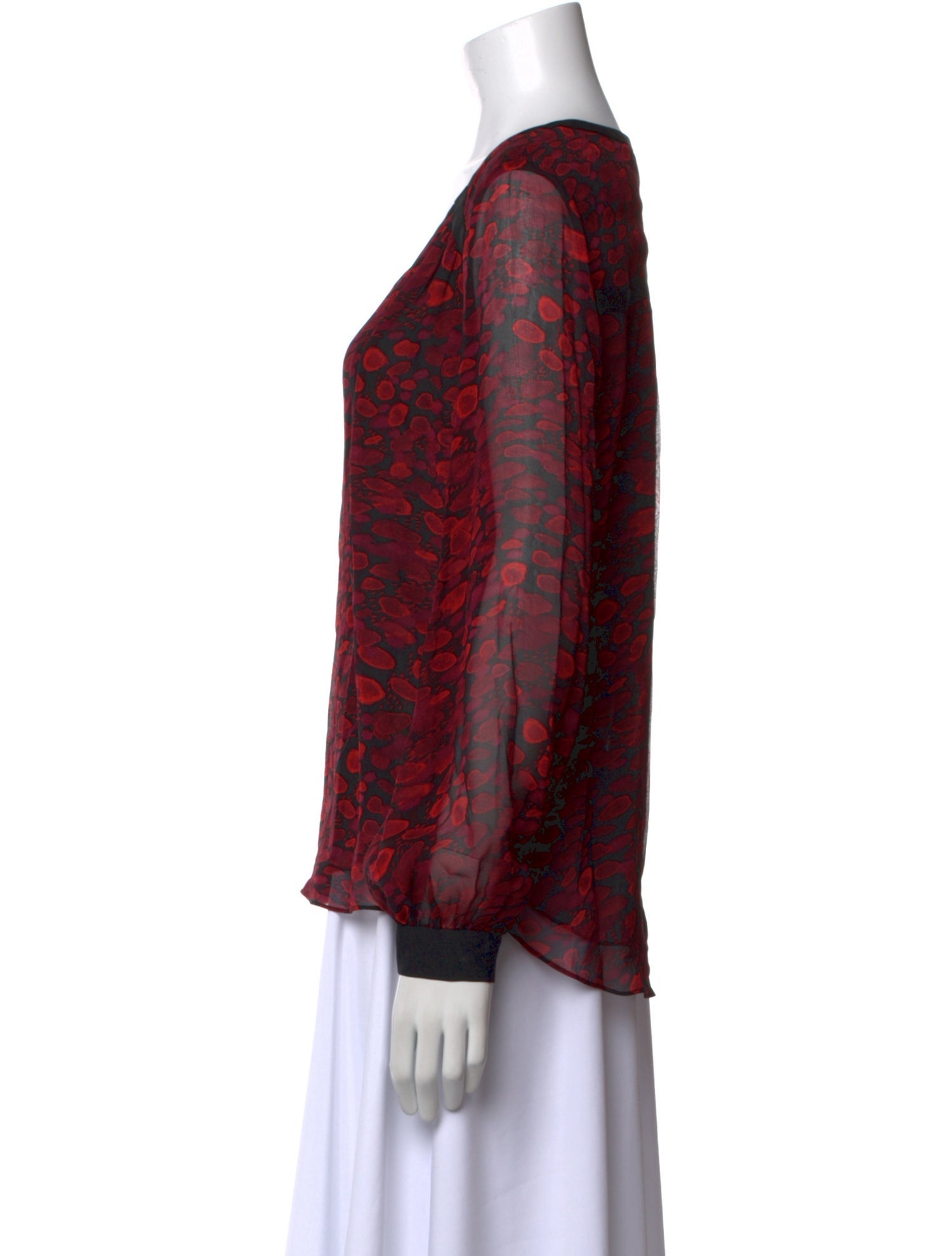 Diane von Furstenberg Silk Animal Print Blouse