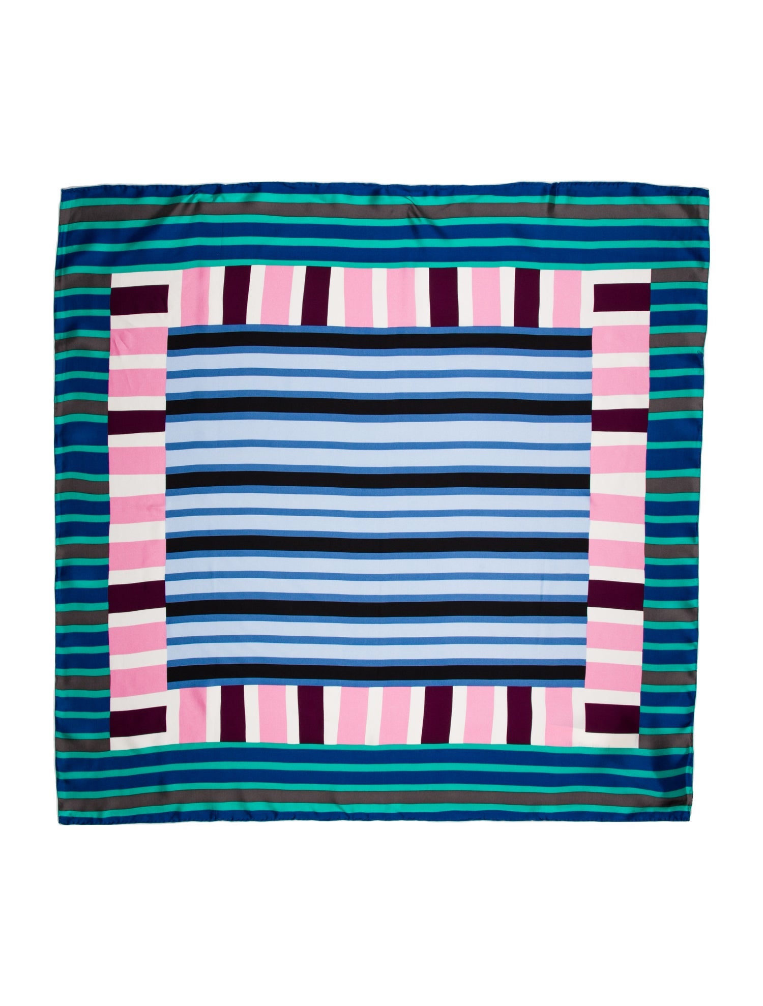 Diane von Furstenberg Silk Striped Scarf