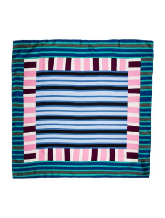 Diane von Furstenberg Silk Striped Scarf