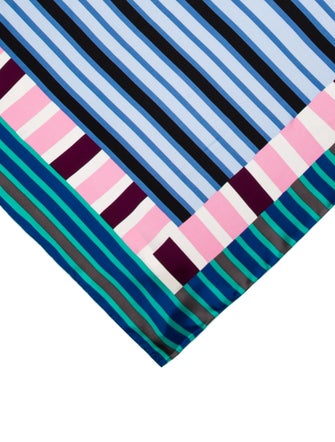 Diane von Furstenberg Silk Striped Scarf