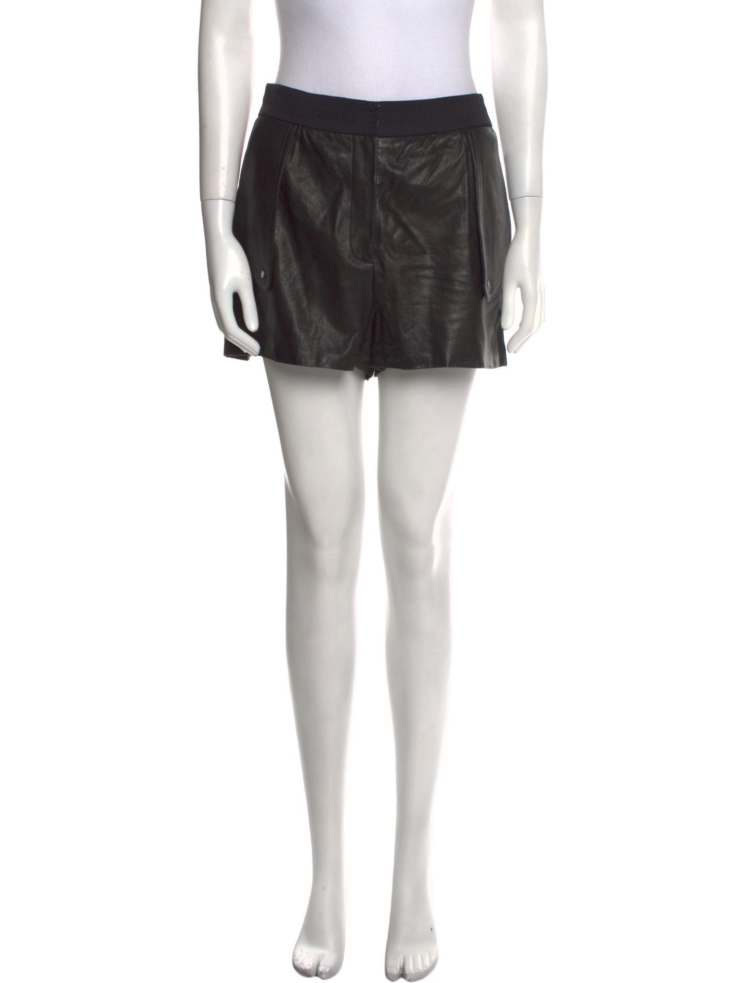 Diane von Furstenberg Leather Mini Shorts