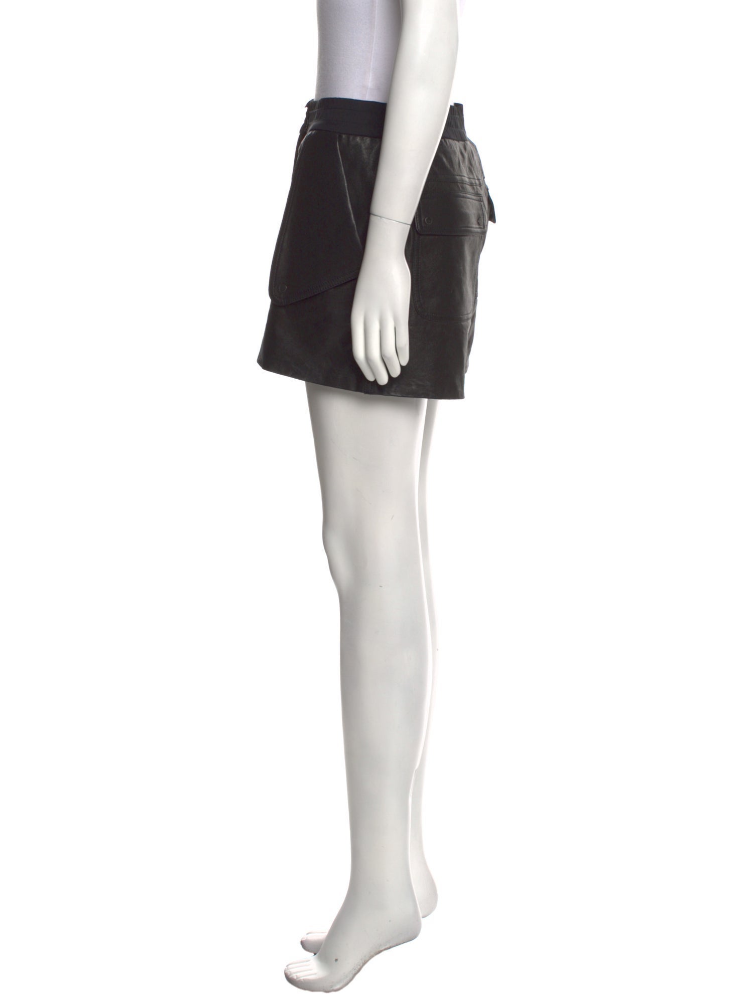 Diane von Furstenberg Leather Mini Shorts