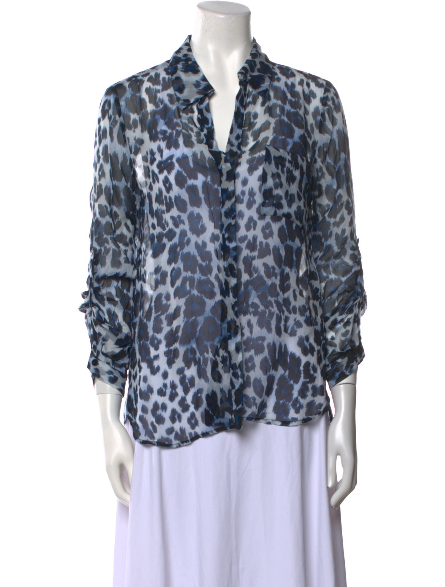Diane von Furstenberg Silk Animal Print Blouse
