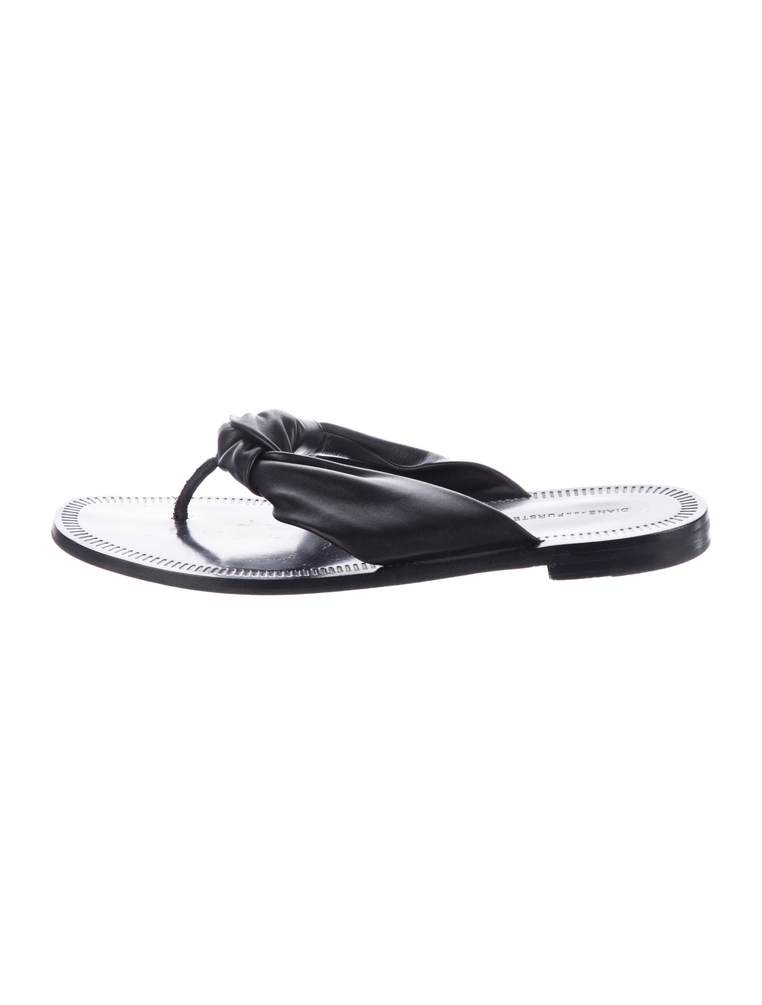 Diane von Furstenberg Leather Slides