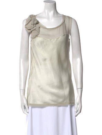 Diane von Furstenberg Silk Scoop Neck Top