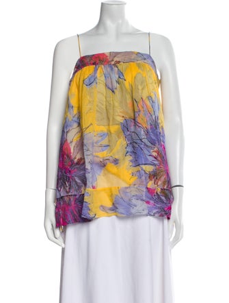 Diane von Furstenberg Printed Square Neckline Blouse