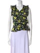 Diane von Furstenberg Silk Floral Print Crop Top