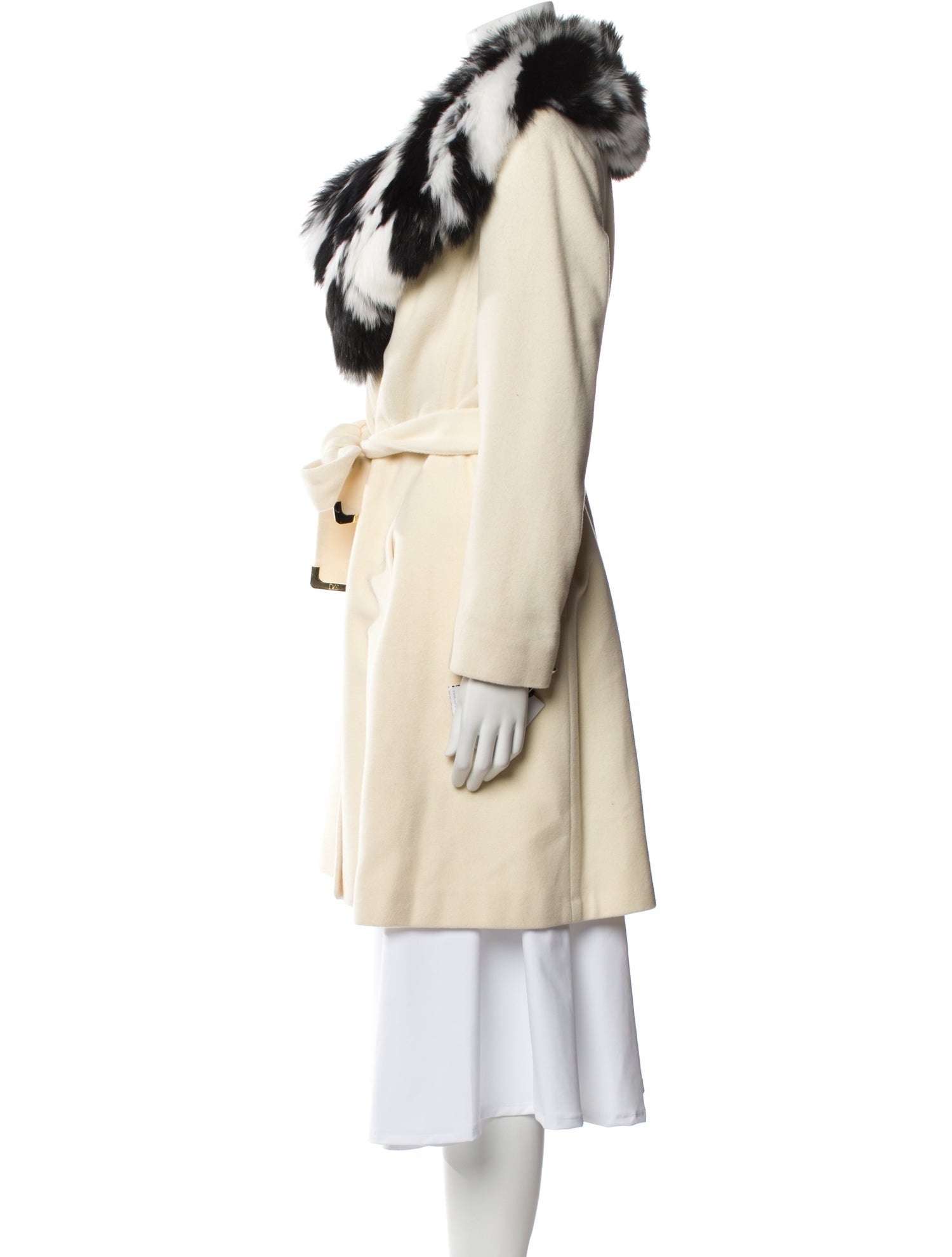 Diane von Furstenberg Wool Faux Fur Coat