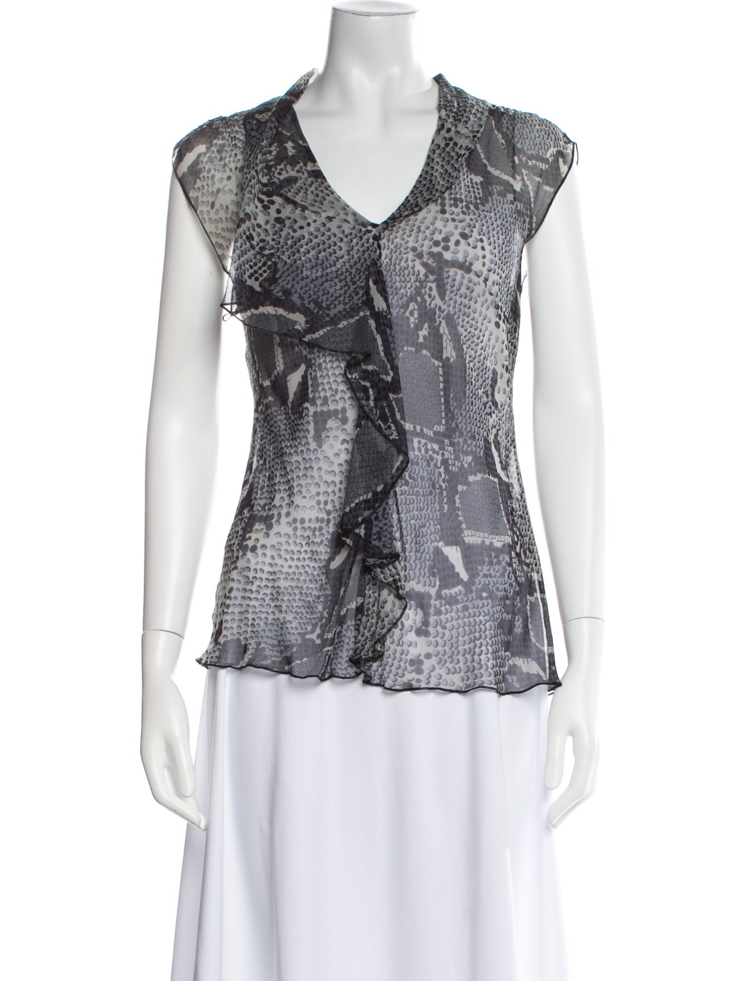 Diane von Furstenberg Silk Animal Print Top