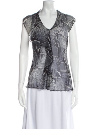 Diane von Furstenberg Silk Animal Print Top