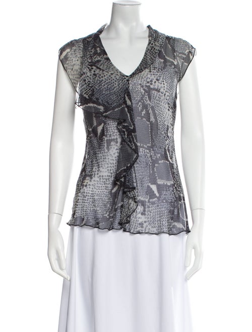Diane von Furstenberg Silk Animal Print Top