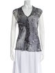 Diane von Furstenberg Silk Animal Print Top
