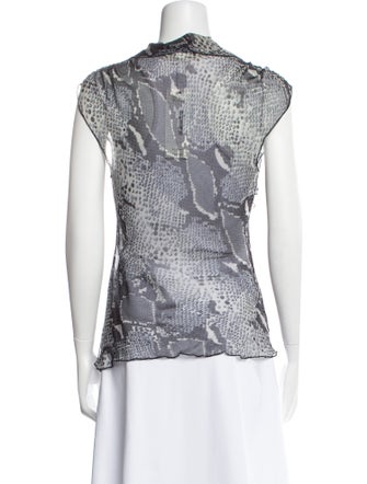 Diane von Furstenberg Silk Animal Print Top