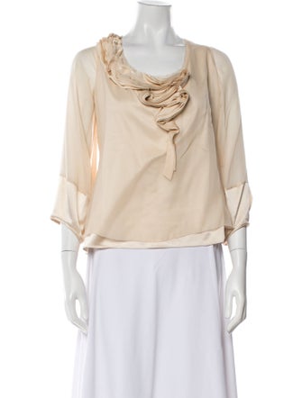 Diane von Furstenberg Silk Cowl Neck Blouse