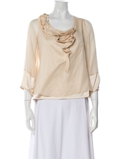 Diane von Furstenberg Silk Cowl Neck Blouse