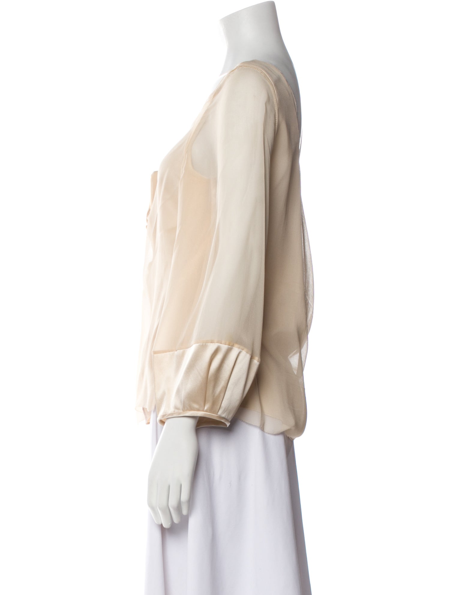 Diane von Furstenberg Silk Cowl Neck Blouse