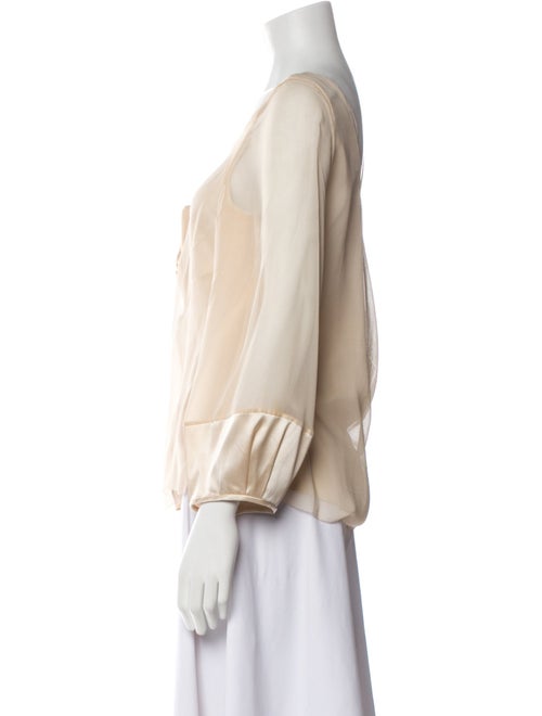 Diane von Furstenberg Silk Cowl Neck Blouse