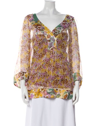 Diane von Furstenberg Silk Printed Blouse