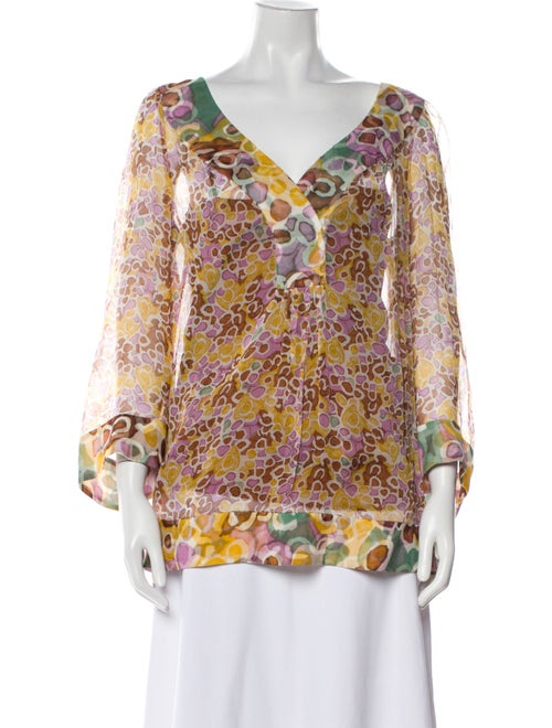 Diane von Furstenberg Silk Printed Blouse