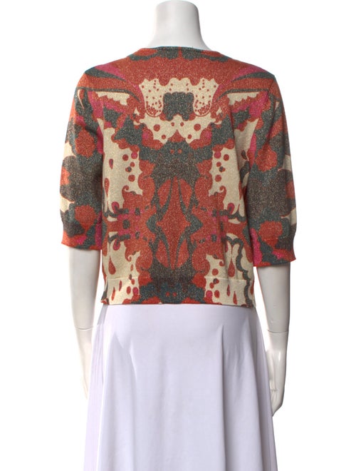 Diane von Furstenberg Floral Print Scoop Neck Sweater