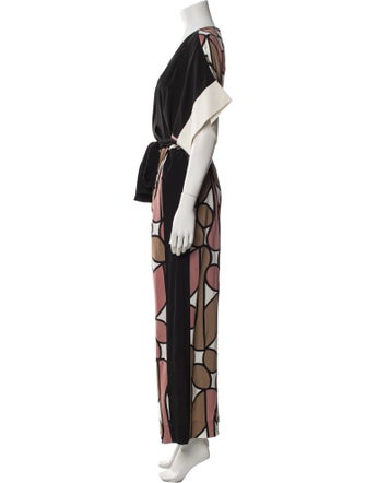 Diane von Furstenberg Silk Printed Jumpsuit