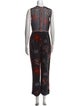 Diane von Furstenberg Silk Floral Print Jumpsuit