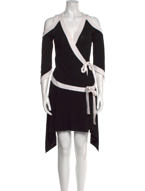 Diane von Furstenberg Colorblock Pattern Knee-Length Dress