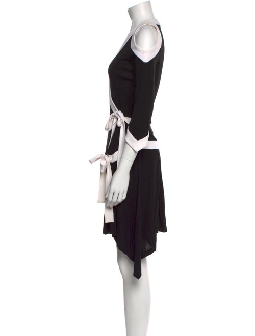 Diane von Furstenberg Colorblock Pattern Knee-Length Dress