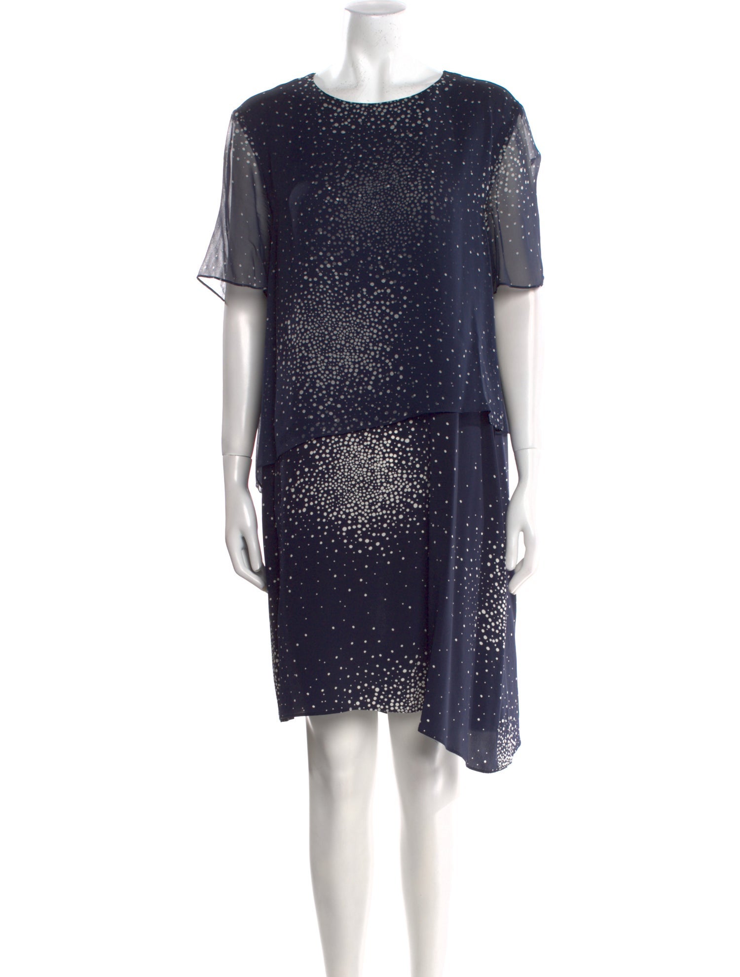 Diane von Furstenberg Polka Dot Print Knee-Length Dress