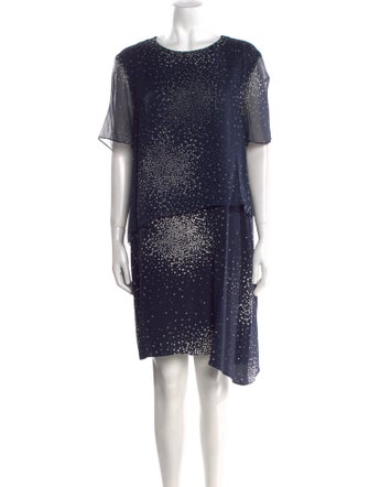 Diane von Furstenberg Polka Dot Print Knee-Length Dress