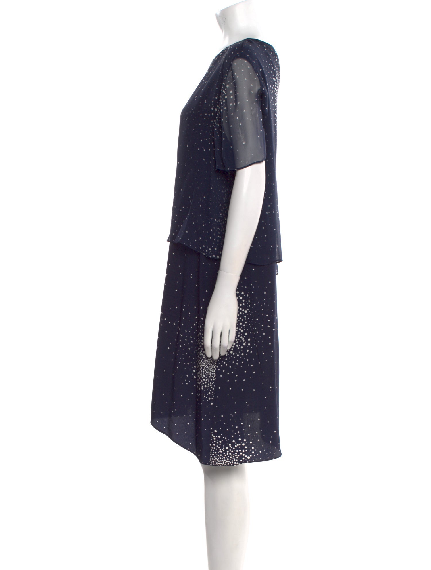 Diane von Furstenberg Polka Dot Print Knee-Length Dress