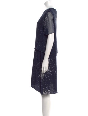 Diane von Furstenberg Polka Dot Print Knee-Length Dress