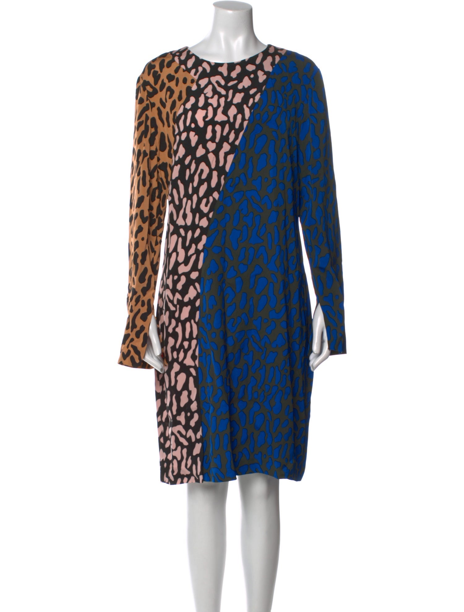 Diane von Furstenberg Animal Print Knee-Length Dress