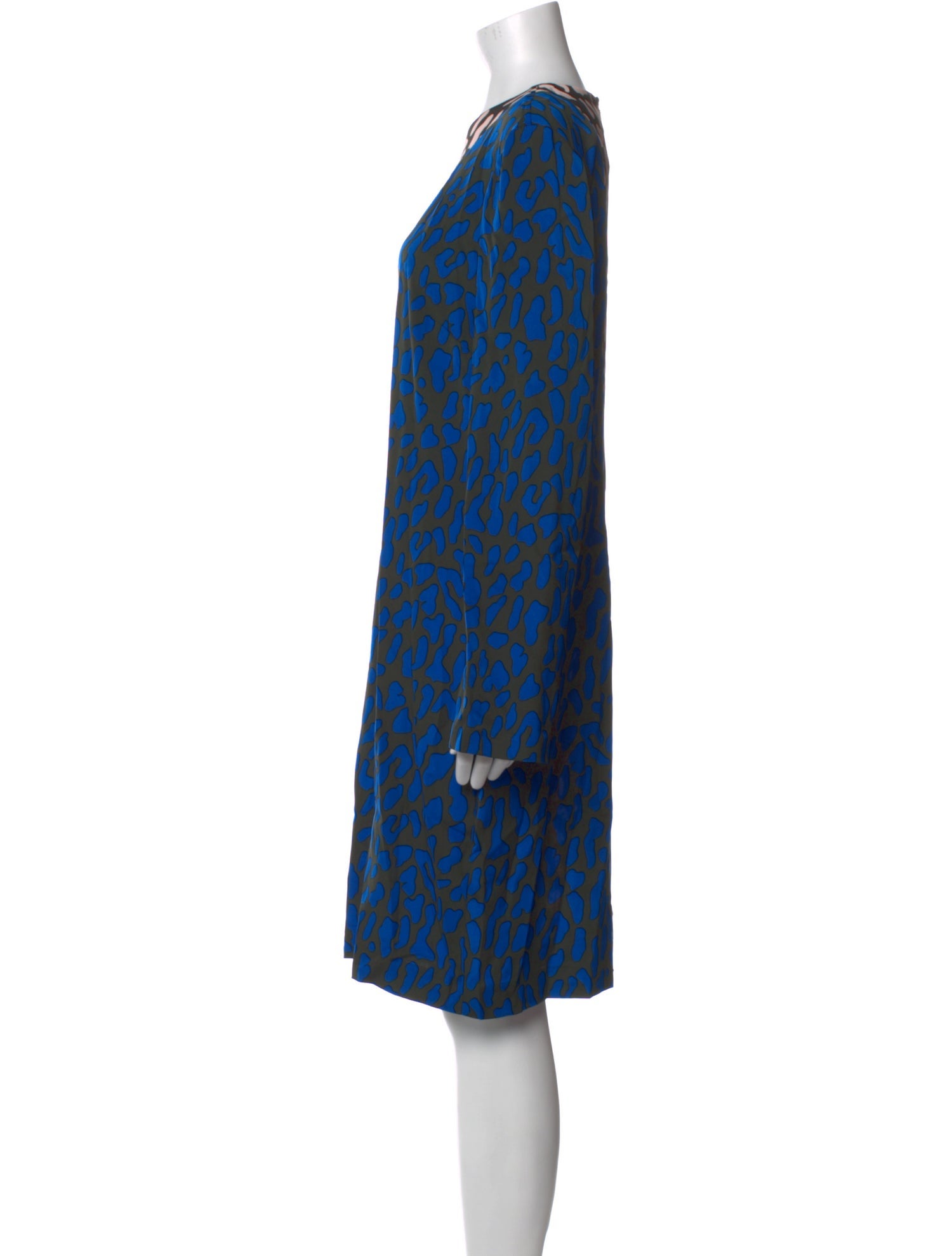 Diane von Furstenberg Animal Print Knee-Length Dress