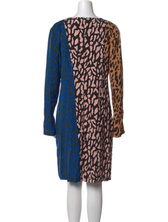 Diane von Furstenberg Animal Print Knee-Length Dress
