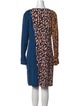 Diane von Furstenberg Animal Print Knee-Length Dress