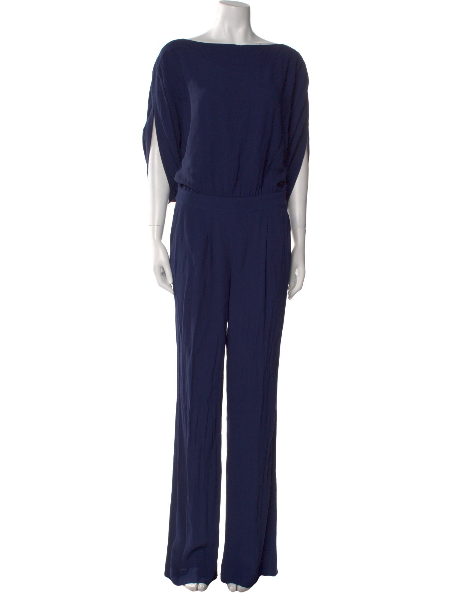 Diane von Furstenberg Silk Bateau Neckline Jumpsuit