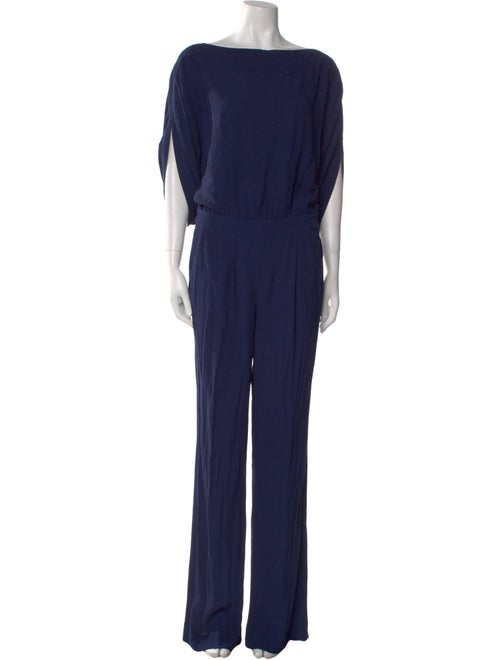 Diane von Furstenberg Silk Bateau Neckline Jumpsuit