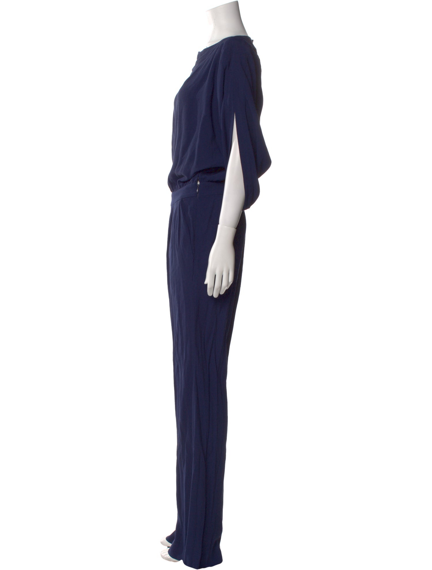 Diane von Furstenberg Silk Bateau Neckline Jumpsuit