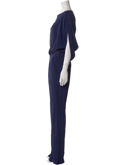 Diane von Furstenberg Silk Bateau Neckline Jumpsuit