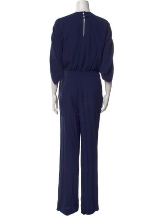 Diane von Furstenberg Silk Bateau Neckline Jumpsuit