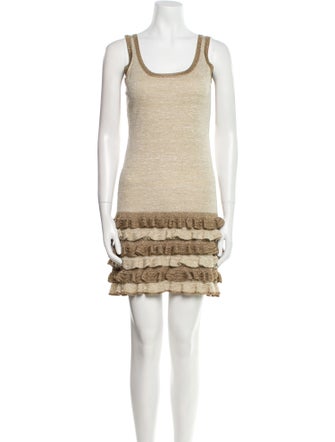 Diane von Furstenberg Scoop Neck Mini Dress