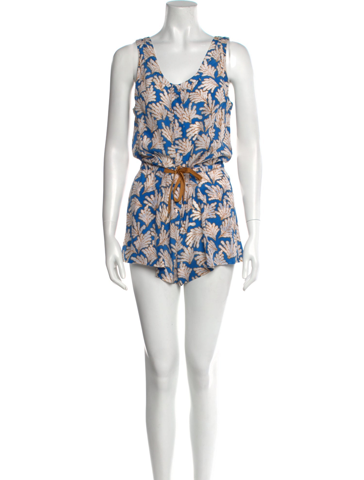 Diane von Furstenberg Silk Floral Print Romper
