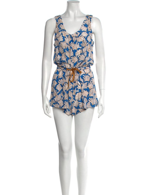 Diane von Furstenberg Silk Floral Print Romper